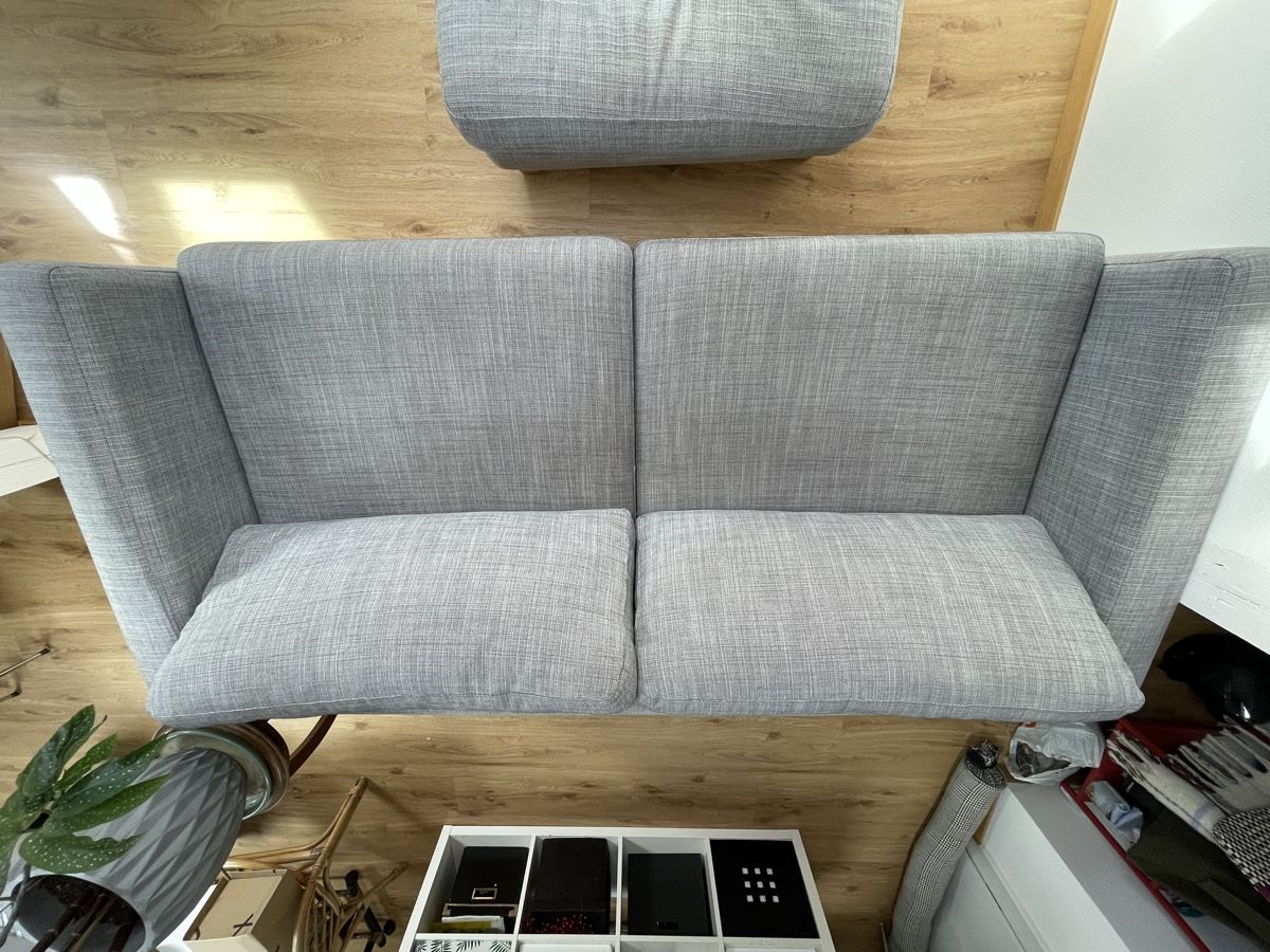 Sofas: Sofa L-Form mit Hocker, grau  – Gebraucht aus Biel/Bienne von mic_jy56 3