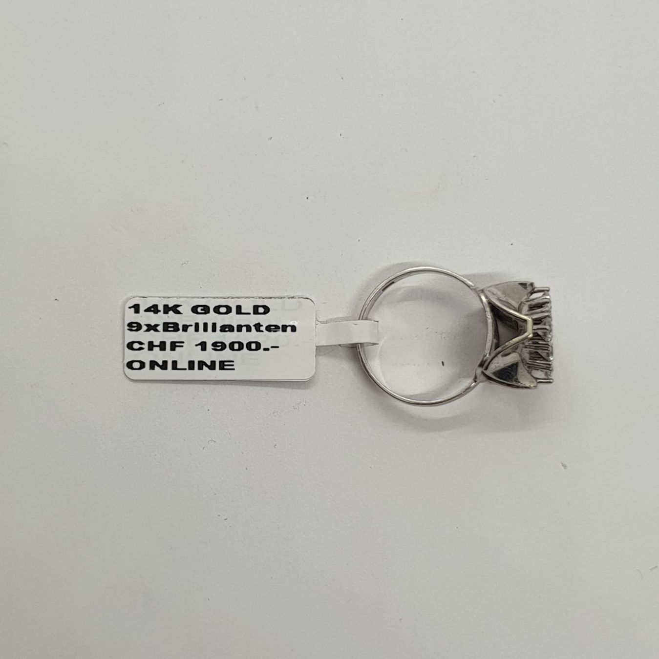 Ringe: Echt 14K Gold - 9x Diamant Ring – Gebraucht aus Luzern von Luzern-Goldhaus 1