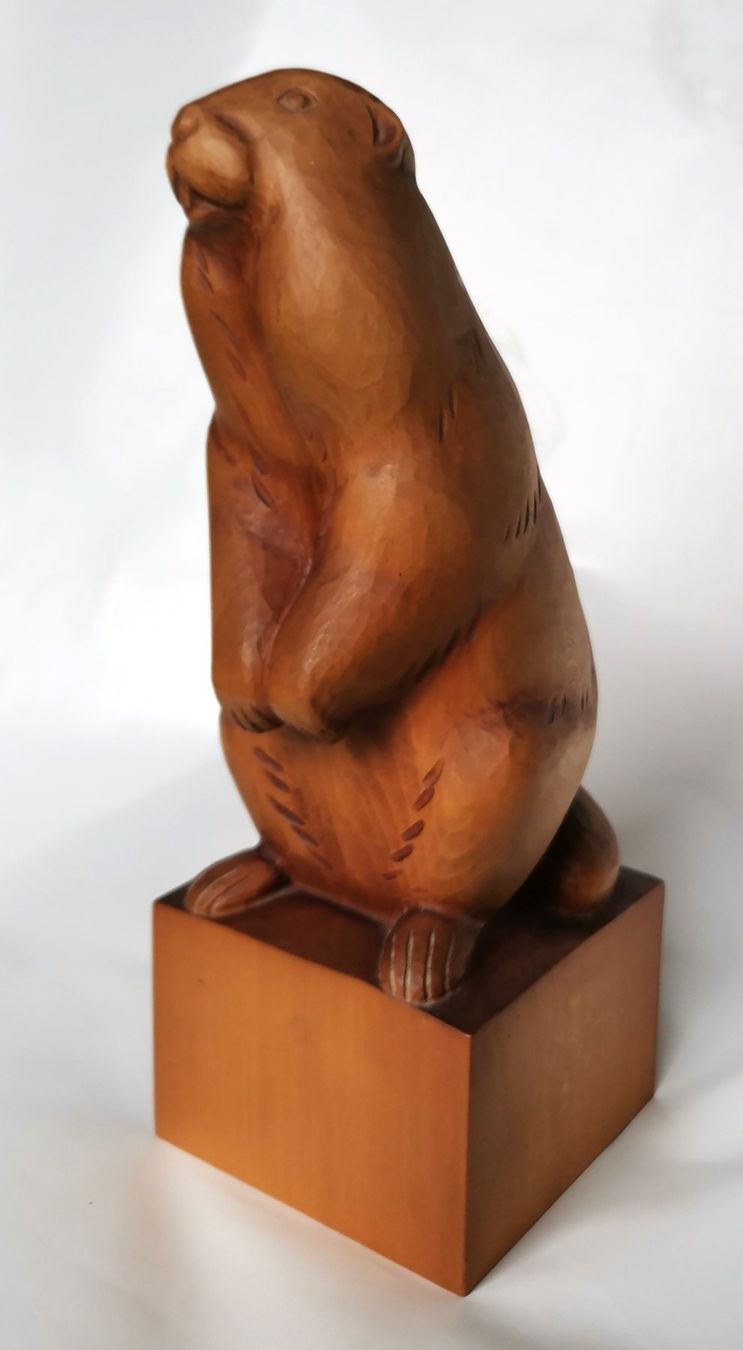 Sculture & Statue: Brienzer Schnitzerei Murmeltier Handgeschnitzt – Usato da Brienzwiler venduto da Holzschnitzer-Brienz