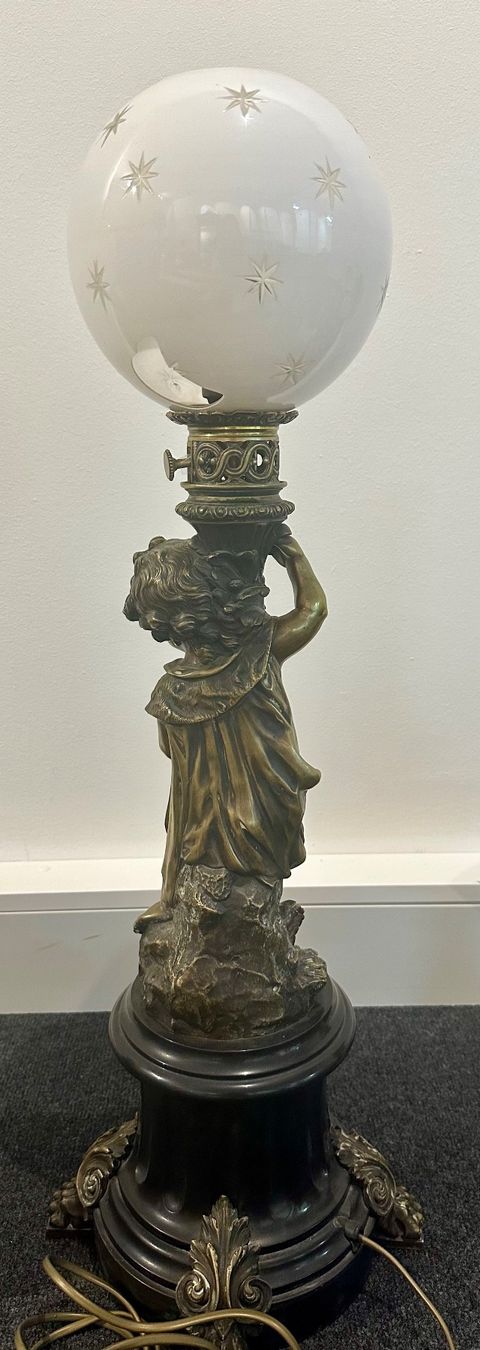 Lampade: Antikes Puten-Tischlampenpaar – Usato da Basel venduto da artthings4you 2