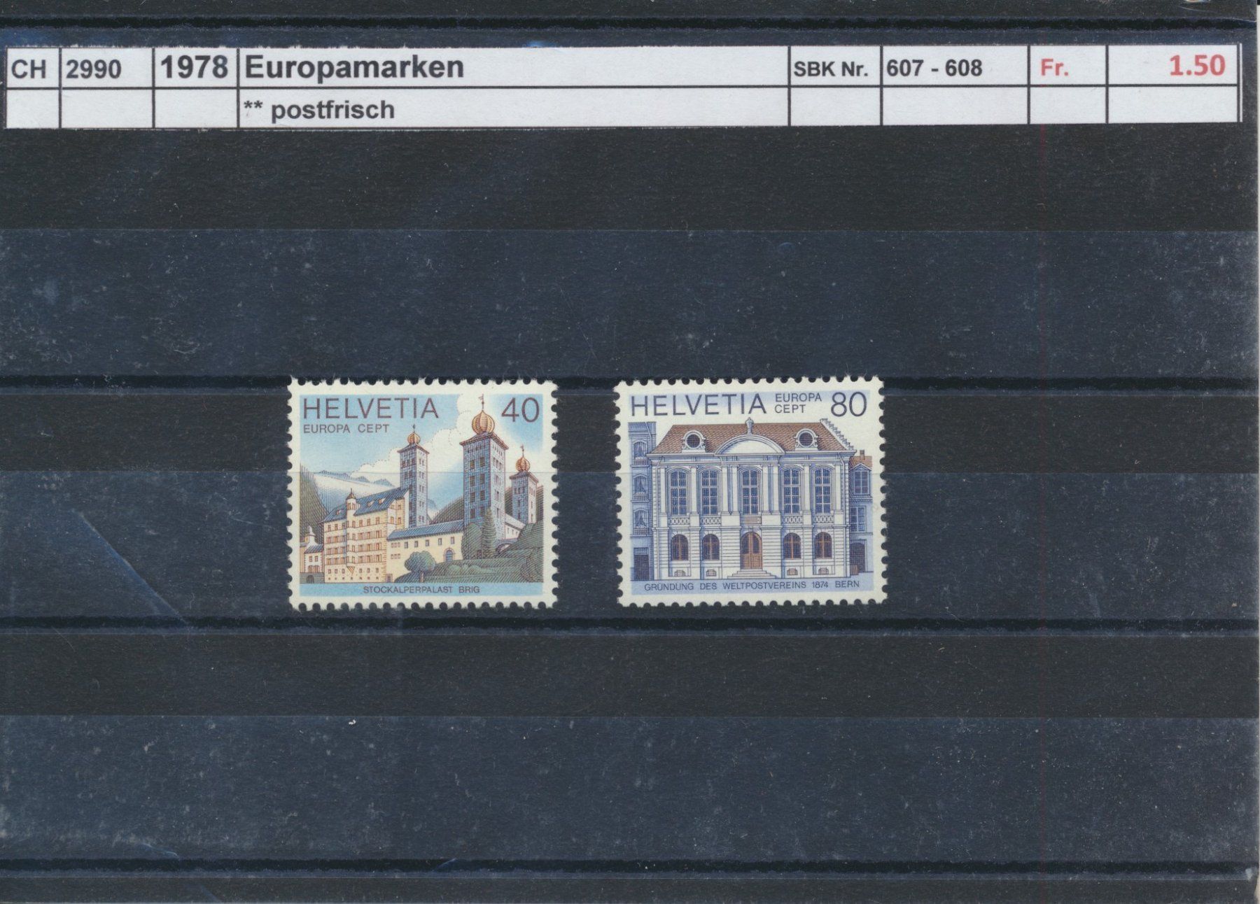 Tous les timbres: 1978 "Europamarken", ** postfrisch – Neuf (Voir description) à Winterthur par Zupogeru