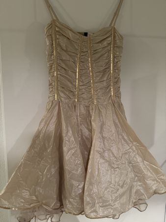 H&M Festliches Kleid Gr. 36 mit Gold Pailletten, wie NEU!