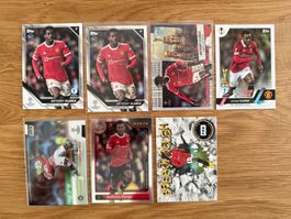 7 verschiedene Elanga / Manchester Sammlung Topps / Panini