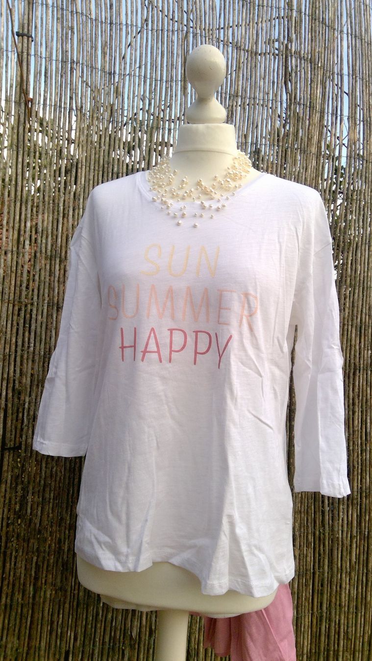 T-shirt: Lot 2x Sweat rose & blanc, taille M, NEUF – Nuovo e nell'imballaggio originale da Agiez venduto da chouchanelle 3