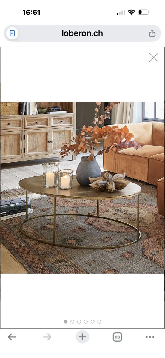 Tavoli: Oval Couchtisch  Altgold-Finis  – Usato da Höri venduto da Blumenfee 6