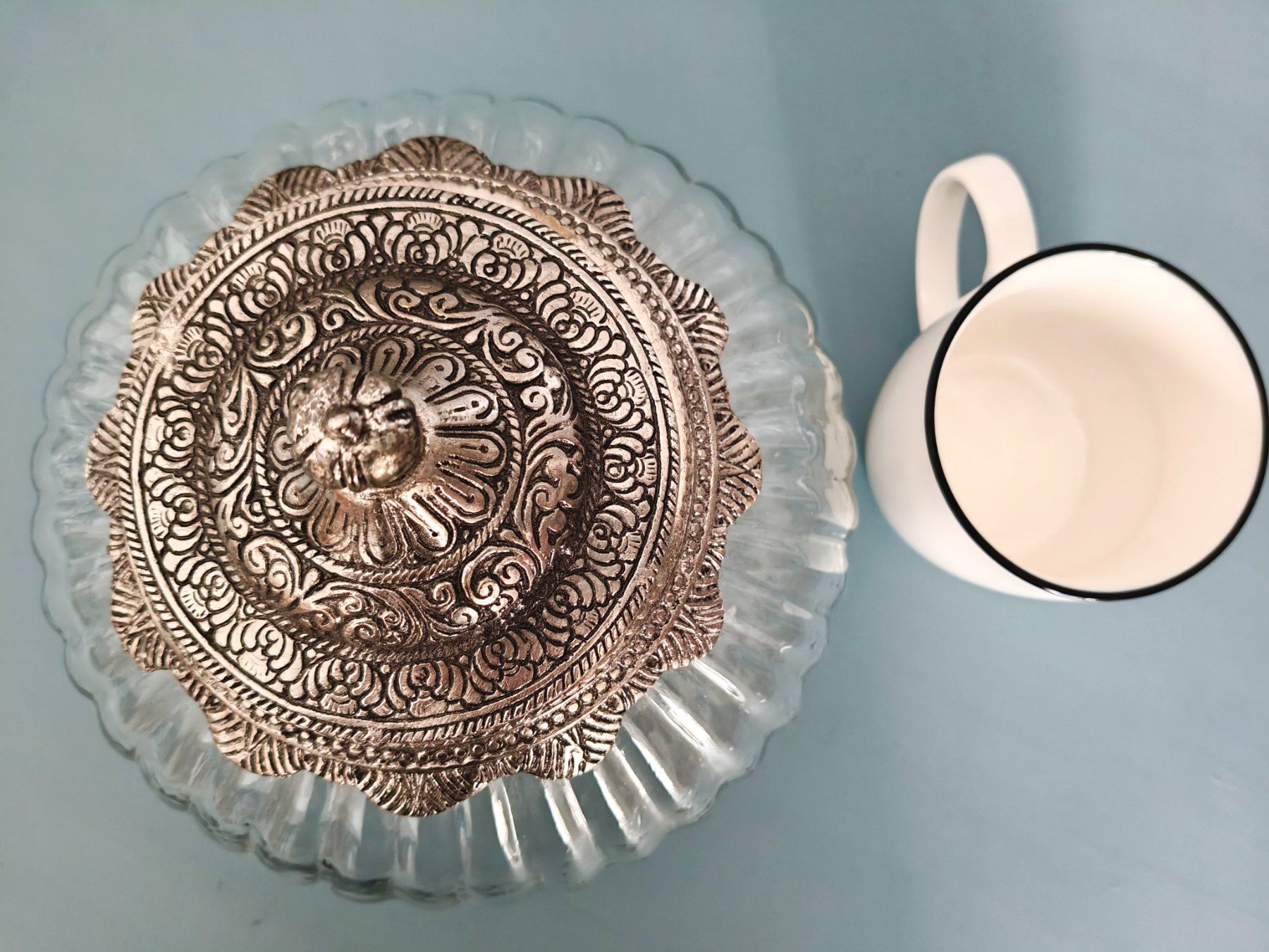 Zuckerdosen: Bonboniere - Glasdose - Nostalgisch – Neu (gemäss Beschreibung) aus Zürich von syjo33 7