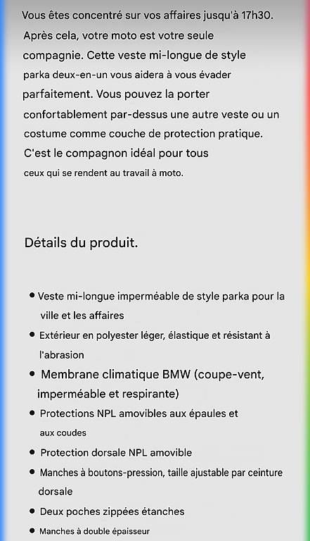 Giacche: Veste moto BMW Downtown Taille 48 – Usato da Boussens venduto da tot_6kjh 1