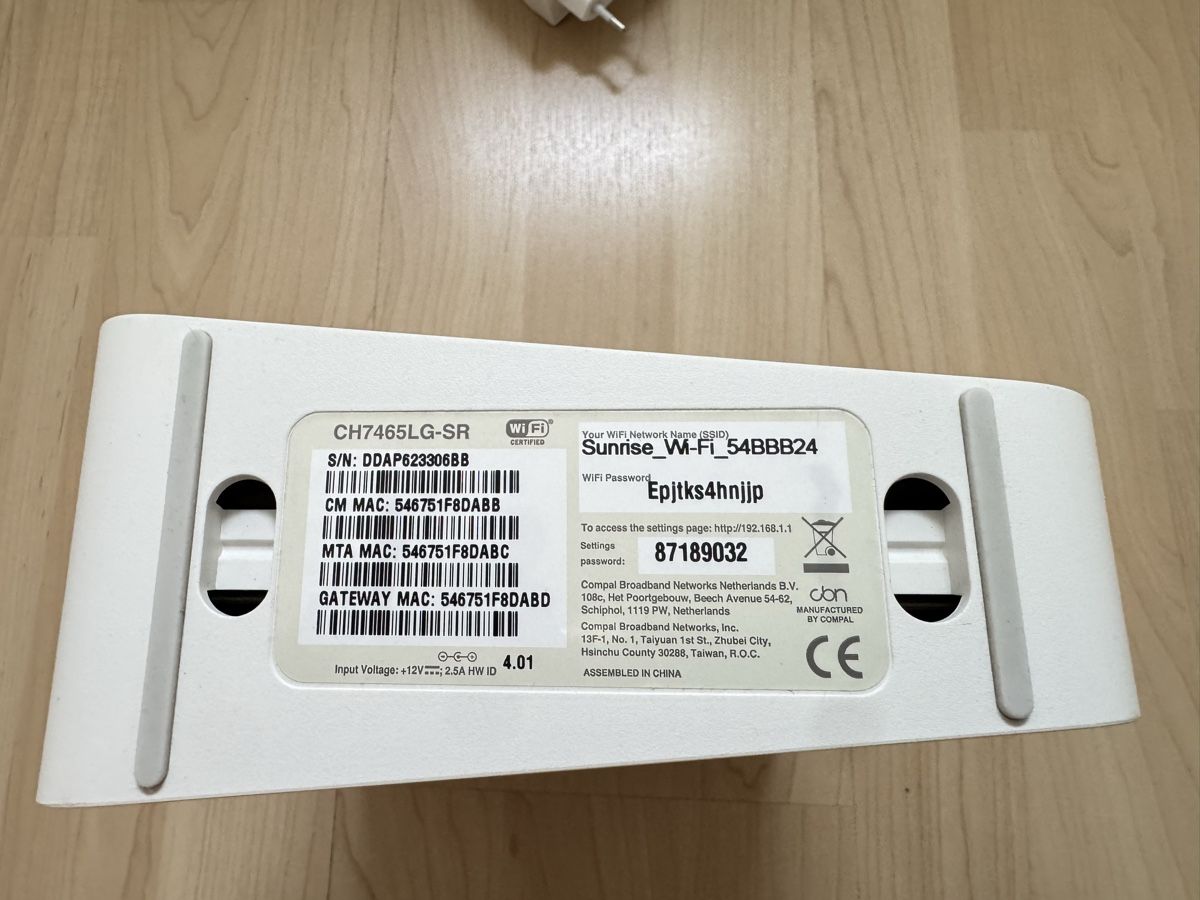 Modem & Router: Router / Modem Sunrise – Usato da Uster venduto da Beni2000 2