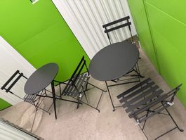 2x Bistro-Set mit je zwei Klappstühlen gebraucht