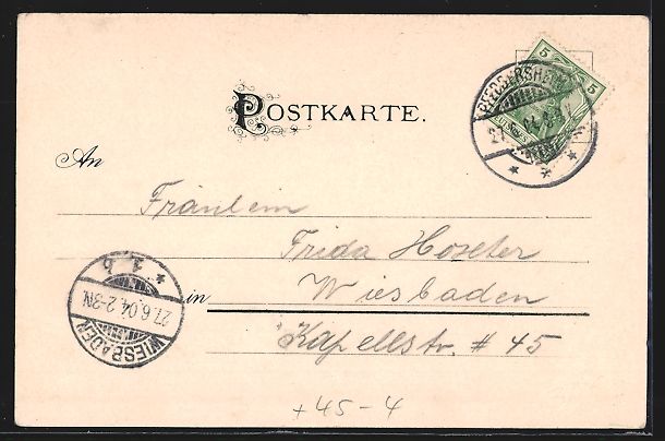 Cartoline postali: Litho Pfeddersheim, 30. Rheinhessisches  – Usato da Berlin venduto da bartko-reher 1