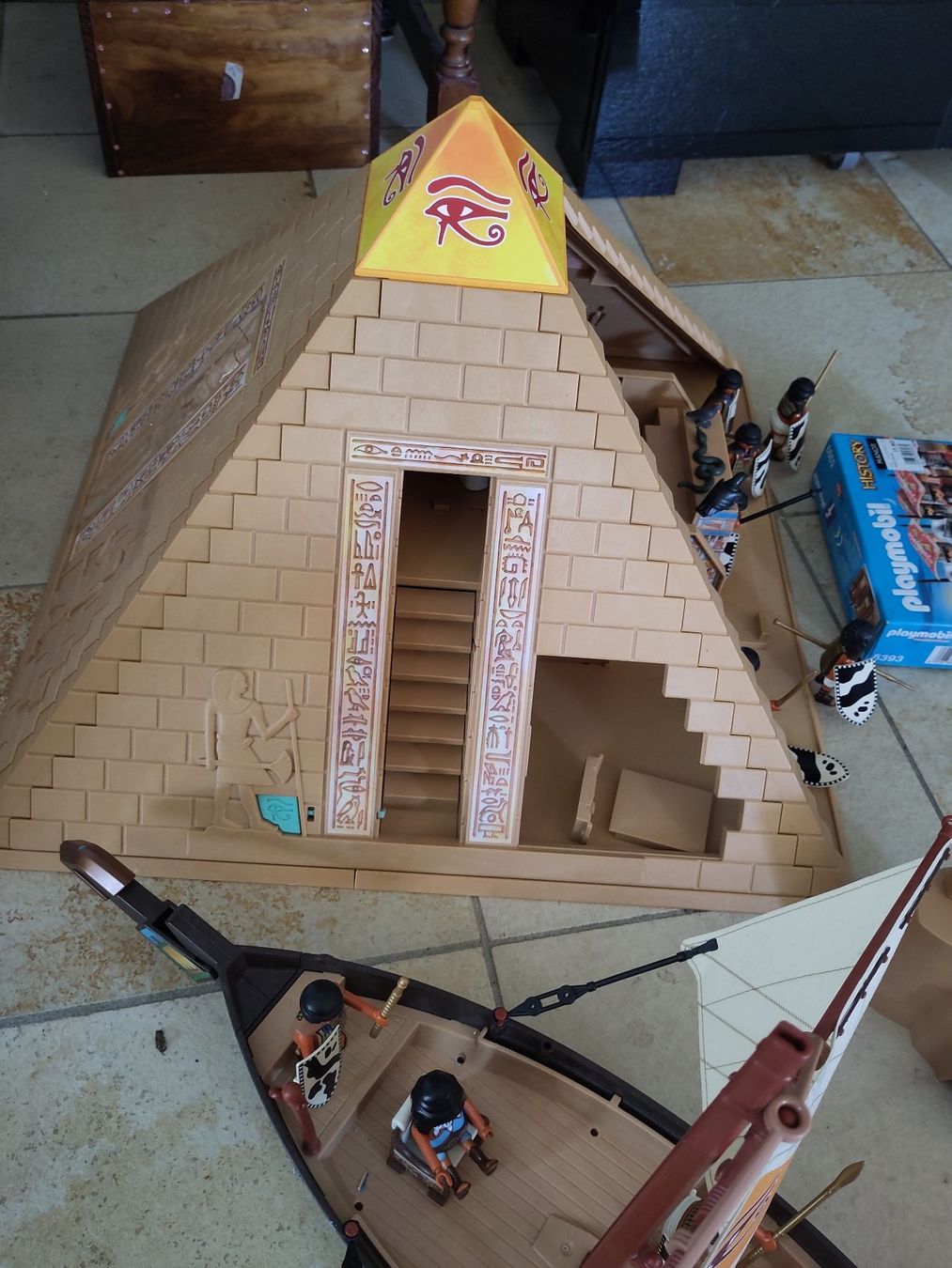 Playmobil Giocattoli: Set Plyamobils pyramide Egypte et bateau – Usato da Delémont venduto da MLim 1