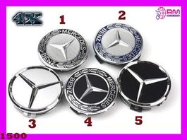 Mercedes-Benz Nabenkappen Silber schwarz