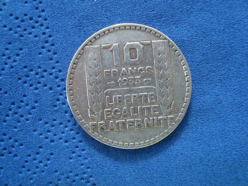 Frankreich 10 Frank  1933 silber 10 gr 1