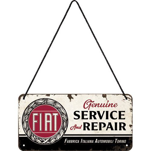 Fiat Ecriteaux: Fiat Service Schild Hängeschild Blechschild 20x10cm NEU – Neuf avec emballage d'origine à Goldach par SSRConzept 1