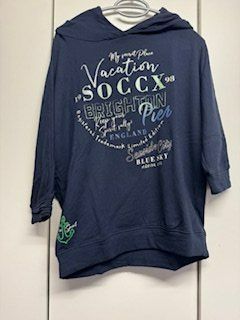 SOCCX Kapuzenpullover 3/4 Arm  dunkelblau M/38