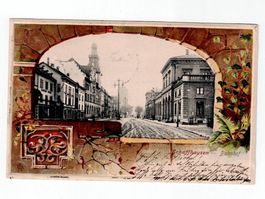 Schweiz, Ansichtskarte Schaffhausen Bahnhof 4.2.1903