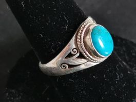 Silber unisex Ring mit Türkis