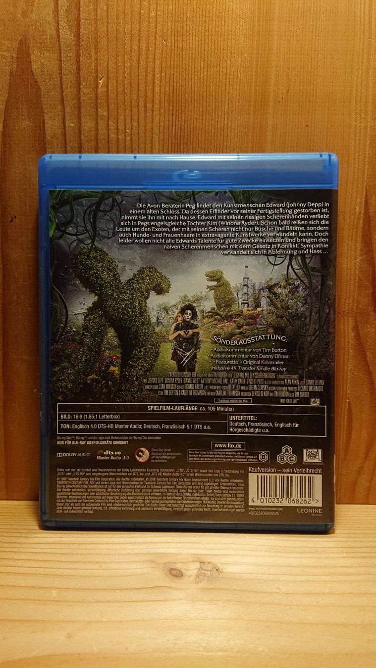 Tutti i DVDs: EDWARD MIT DEN SCHERENHÄNDEN Blu-Ray mit Johnny Depp – Usato da Wilderswil venduto da Exebub 1