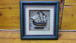 Kastenbild Segelschiff H.M.J Endeavour 1728 (L7)