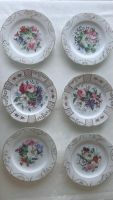 Set de 6 petites assietes de Porcelaine de style Biedermeier