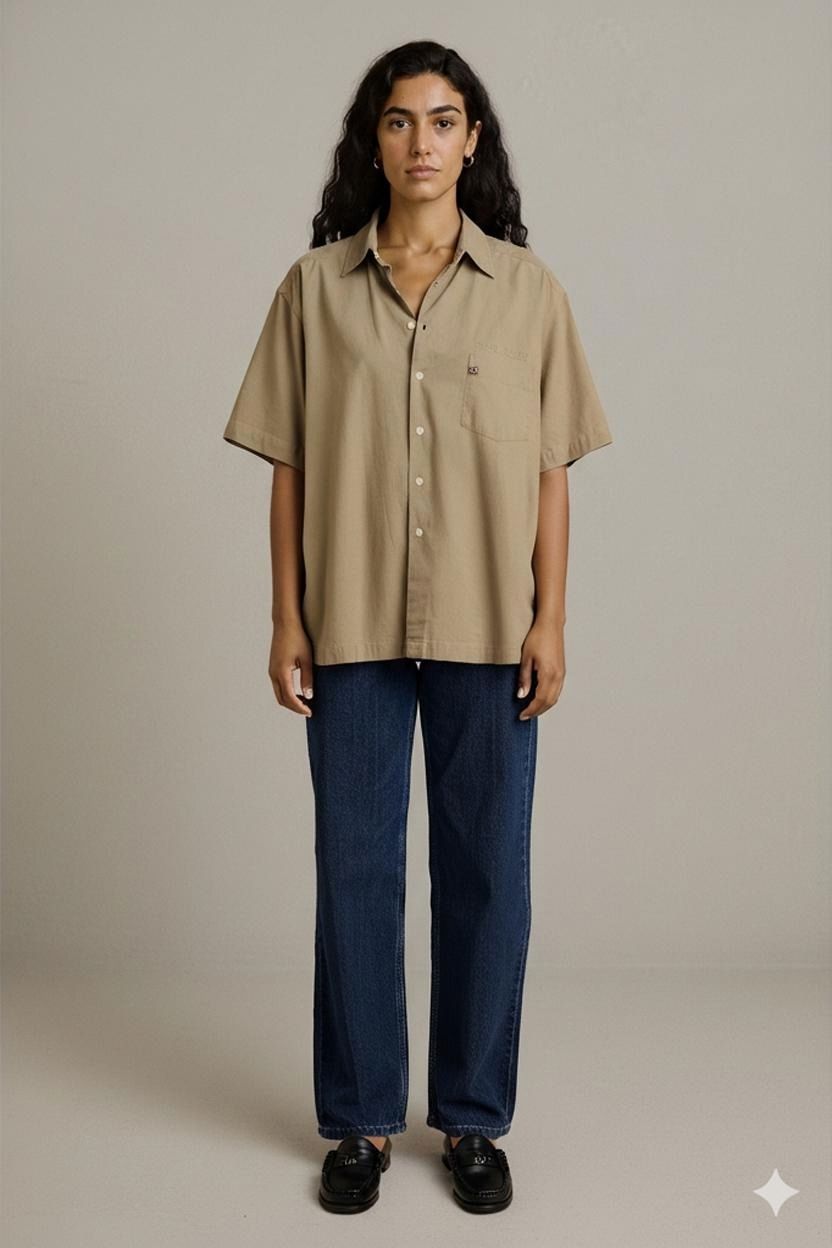 Camicie: North Sails Beiges Kurzarm Button-Down Hemd - Größe L – Usato da Zug venduto da vinokilo