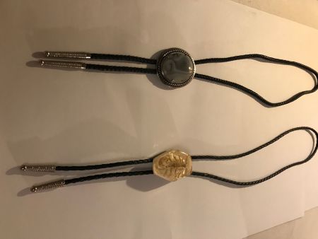 2 cravates cowboy vintage