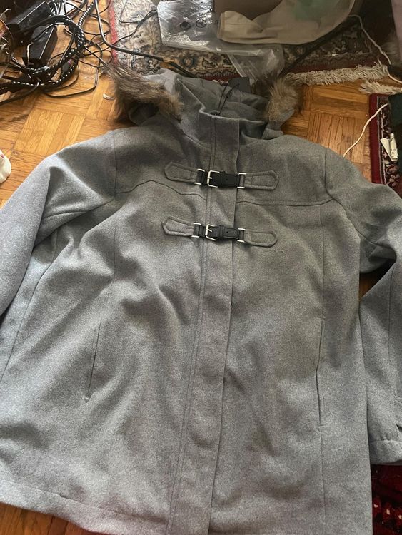 Mantel grau, XL, mit Kapuze (Neu (gemäss Beschreibung)) in Uetikon am ...