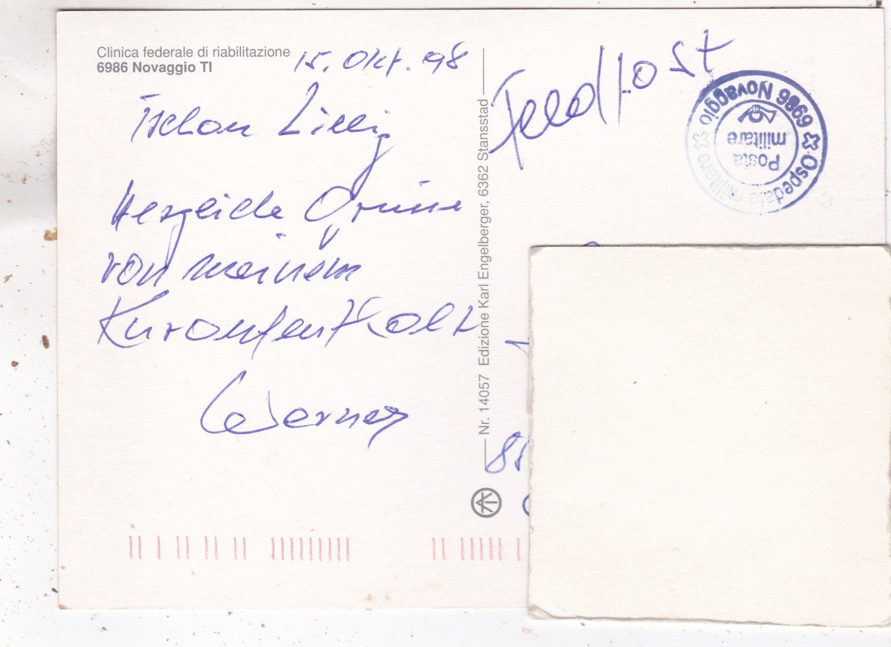 Ansichtskarten: Novaggio 1998 – Gebraucht aus Herisau von Lisegrat2008 1