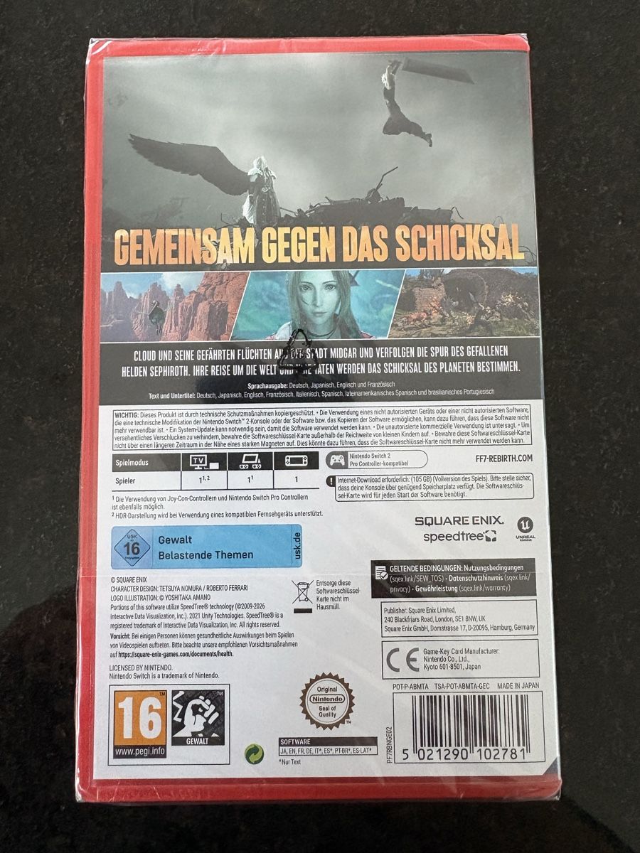 Giochi: Final Fantasy 7 Rebirth Nintendo Switch 2  Neu – Nuovo e nell'imballaggio originale da Nottwil venduto da Regis1108 1