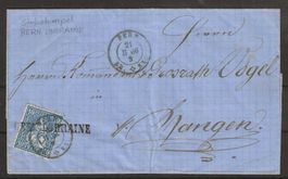 1866 : Brief mit Stabstempel Bern - Lorraine