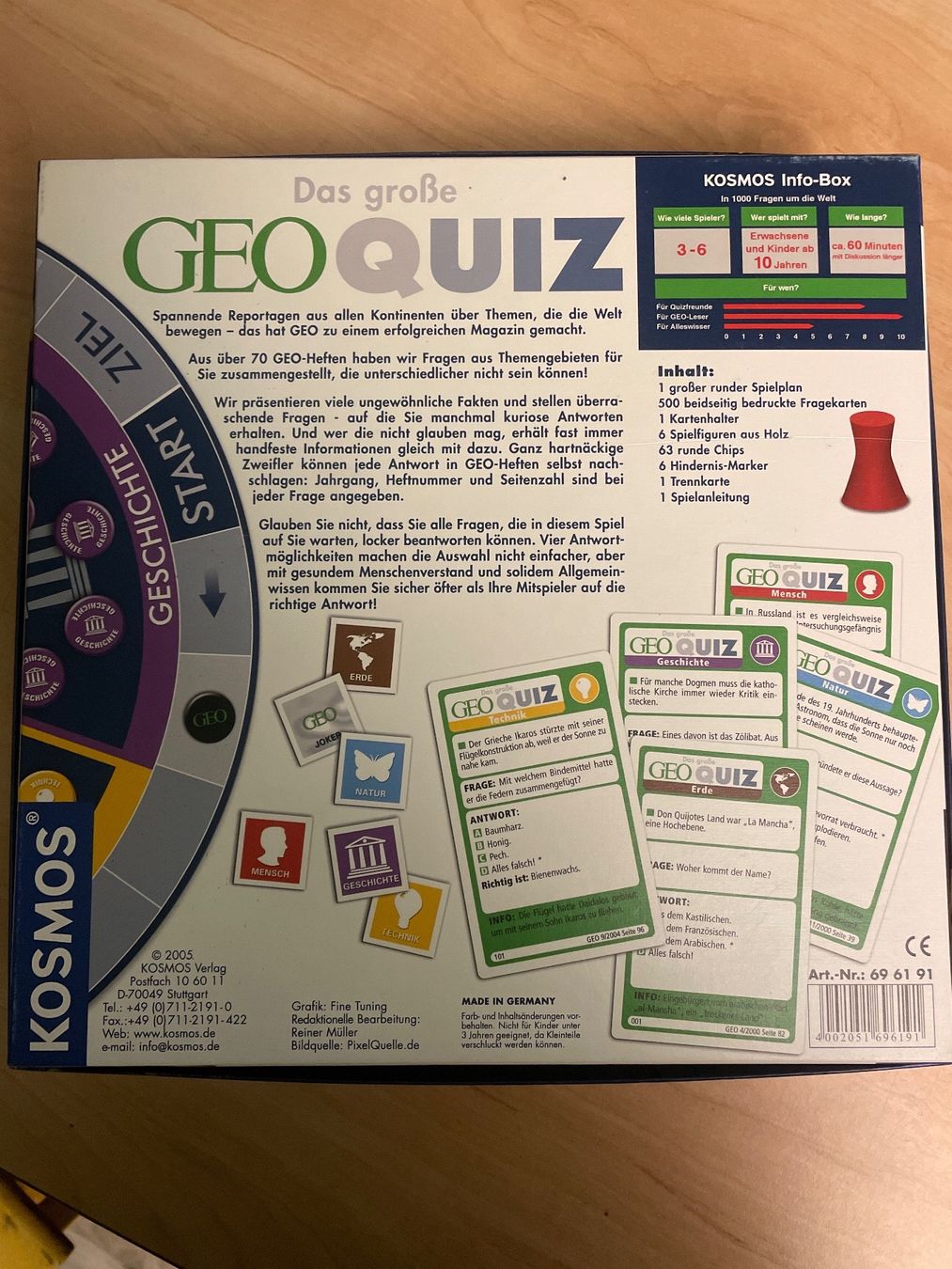 Giochi: Kosmos GEO QUIZ Spiel – Usato da Obergerlafingen venduto da cabo4 2