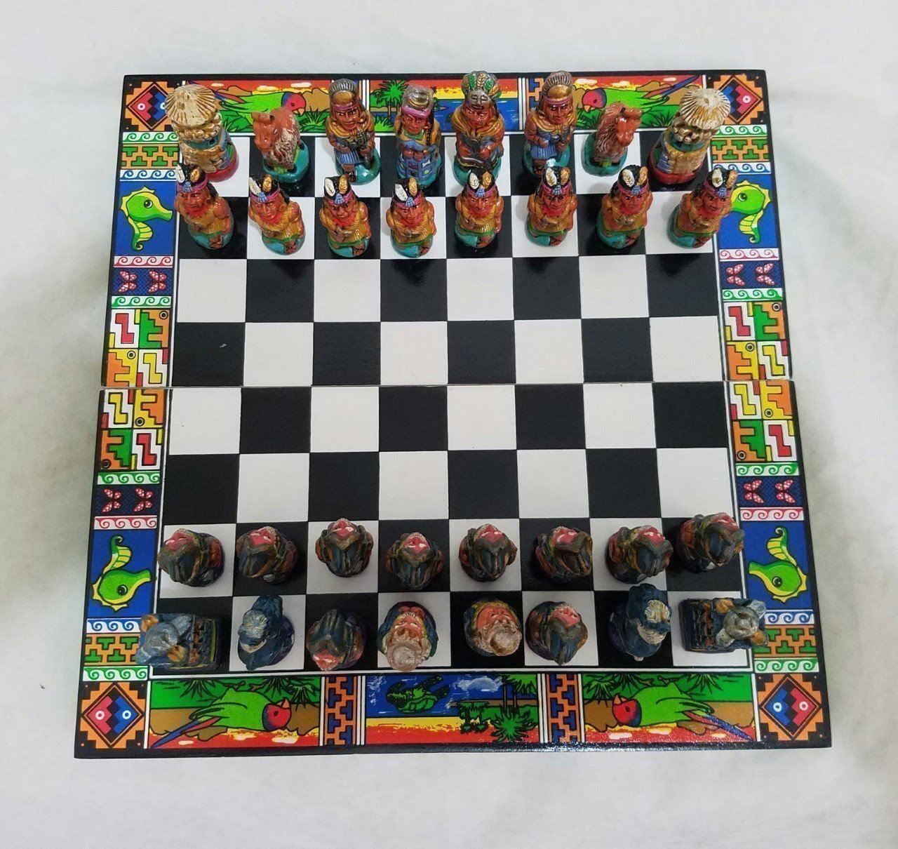 Giochi: PERU: Schach, Handarbeit aus Holz, NEU! – Nuovo (secondo la descrizione) da Lima- Peru venduto da Alpaka-Haus 7