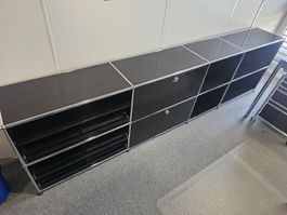 USM Haller 2x4, Alte Generation schwarz, 2'750*350*H 740mm