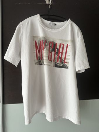 2 T-Shirts weiss Gr. 40 mit Print