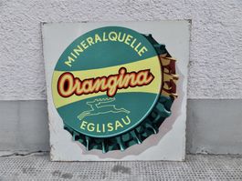TOLLES ALTES BLECHSCHILD ORANGINA