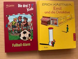 2 Kinderbücher Die drei Fragezeichen und Emil gebraucht