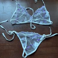 Trasparente sexy Launge set- nuovo-S/M