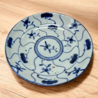 Ancienne assiette en porcelaine chinois bleu et blanc 18e s.