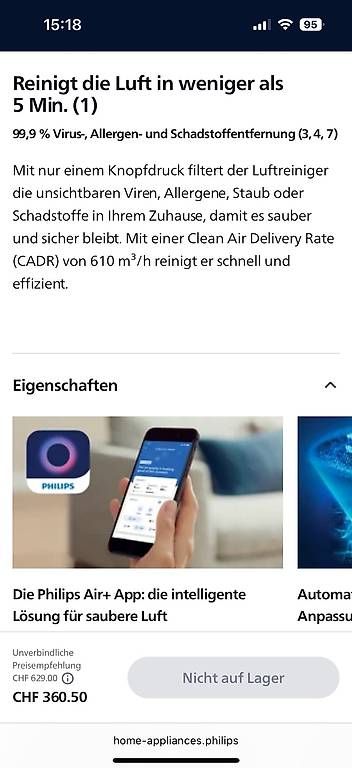 Philips Purificatori d'aria: Philips 4000i Series Luftreiniger – Usato da Dietikon venduto da Valaisanne89 3