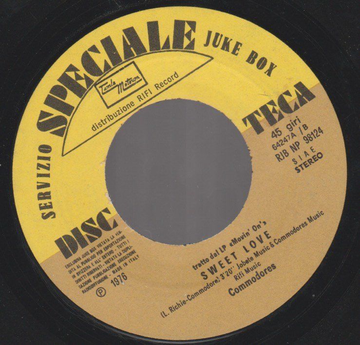 Dischi in vinile: 7 " juke box COMMODORES / THE MIRACLES SWEET LOVE / LOVE MAC – Usato da Vezia venduto da Aquarius_Age