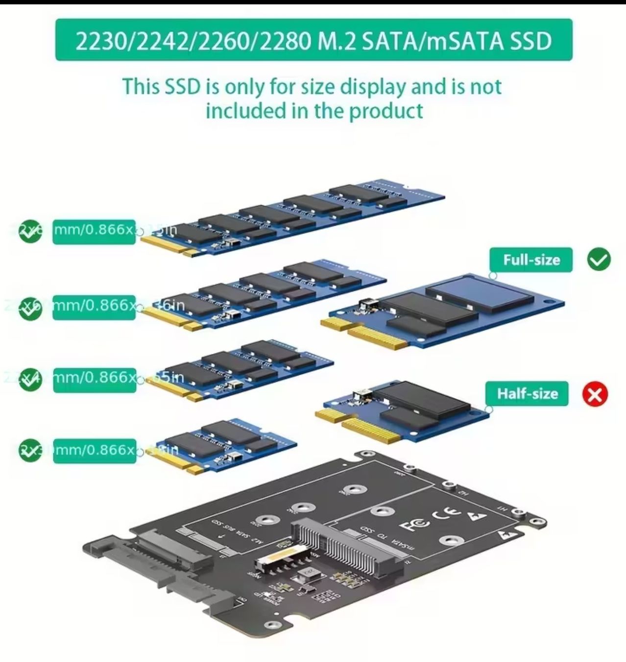 Unità & Adattatore: MSATA SSD zu 2.5 SATA3 Adapter mit Kunststoffgehäuse – Nuovo e nell'imballaggio originale da Mels venduto da Zeppelin08 4