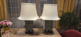 Paar grosse Tischlampen im Chinesischen Stil