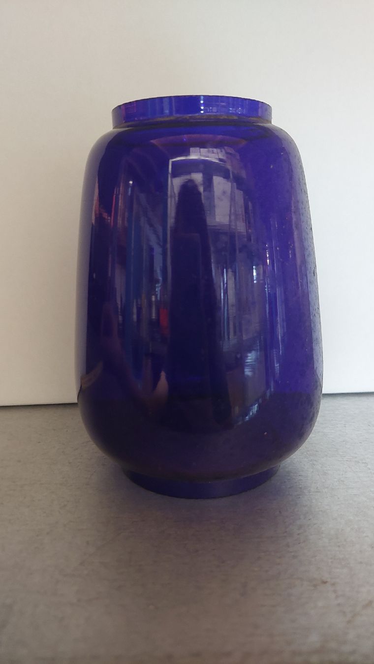Lampenschirme: Lampenglas blau, 14 cm hoch – Neu und originalverpackt aus Ruswil von kellerruswil