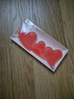 3 Duftseifen Herzform rot Handmade