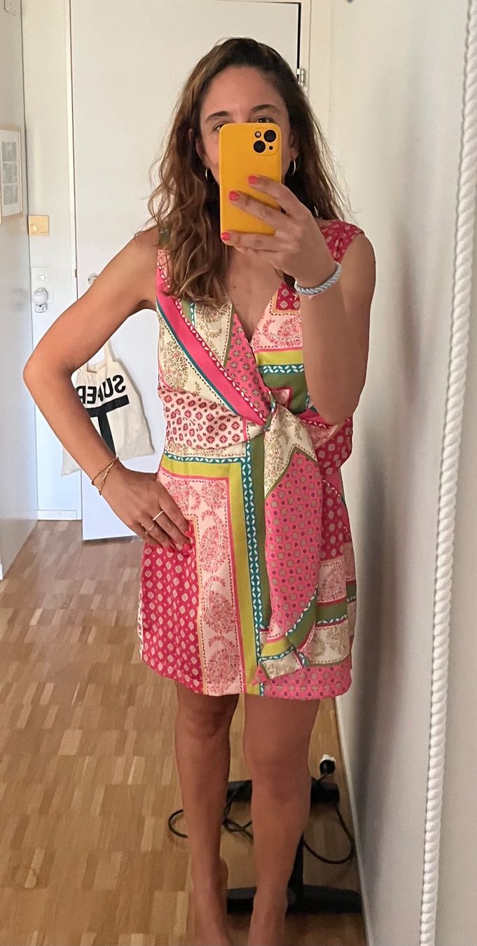 Zara Vestiti: Sommer Kleid rosa Zara Patchwork M; Versand 3 Fr. – Usato da Zürich venduto da maral787 5