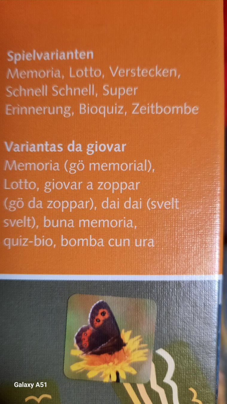 Spiele: Memospiel UNESCO Biosphäre Val Müstair – Neu und originalverpackt aus Hinwil von Zom 2
