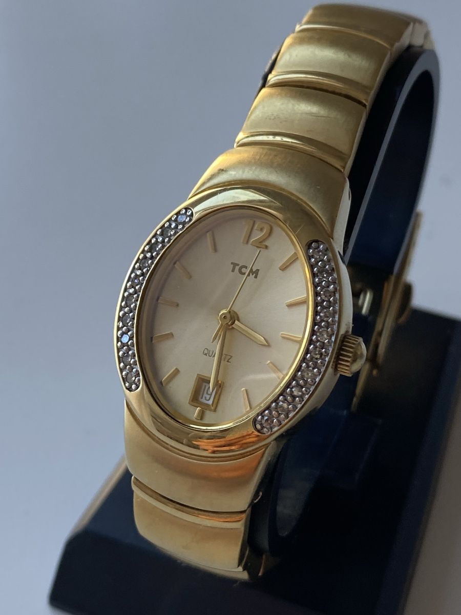 TCM Orologi: TCM Goldene Quartz Damen Uhr – Nuovo (secondo la descrizione) da Givisiez venduto da dor_xb9k