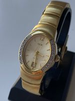 TCM Goldene Quartz Damen Uhr