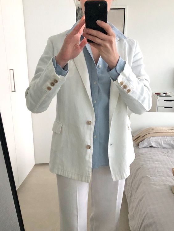 Ensembles & Tailleurs: 2-teiliges Leinenset Blazer Hose Zyga M&S – D'occasion à Pazzallo par hibikama 1