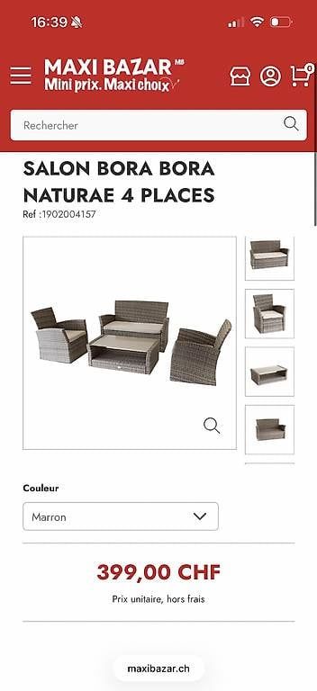 Tischset: Salon de jardin – Gebraucht aus Vernayaz von Catarina09